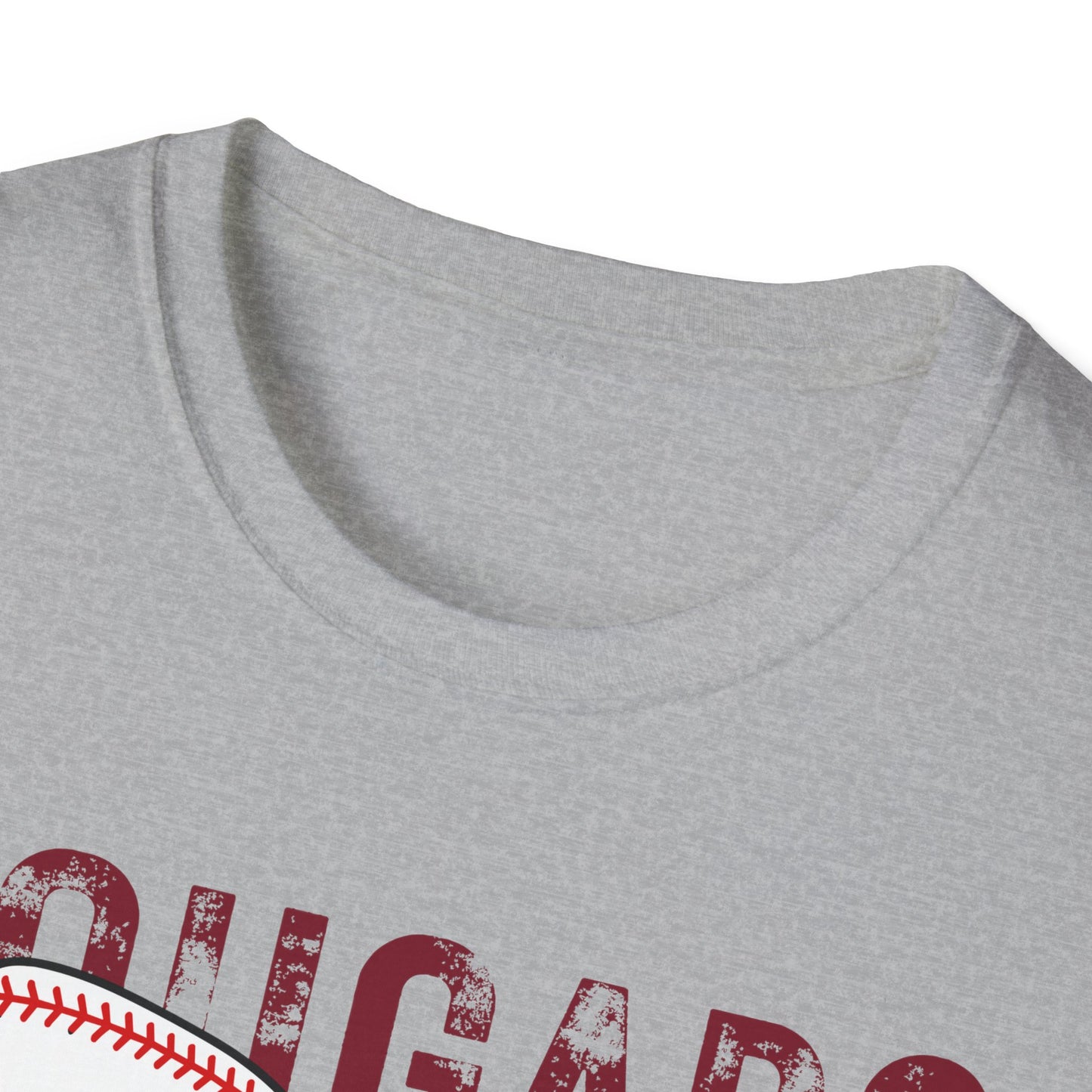 Cougars Bow Baseball T-Shirt — Cheer Team Spirit Tee