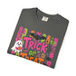 COMFORT COLORS - Trick or Treat Halloween Tee — Cute Ghost, Pumpkin & Candy Graphic T-Shirt