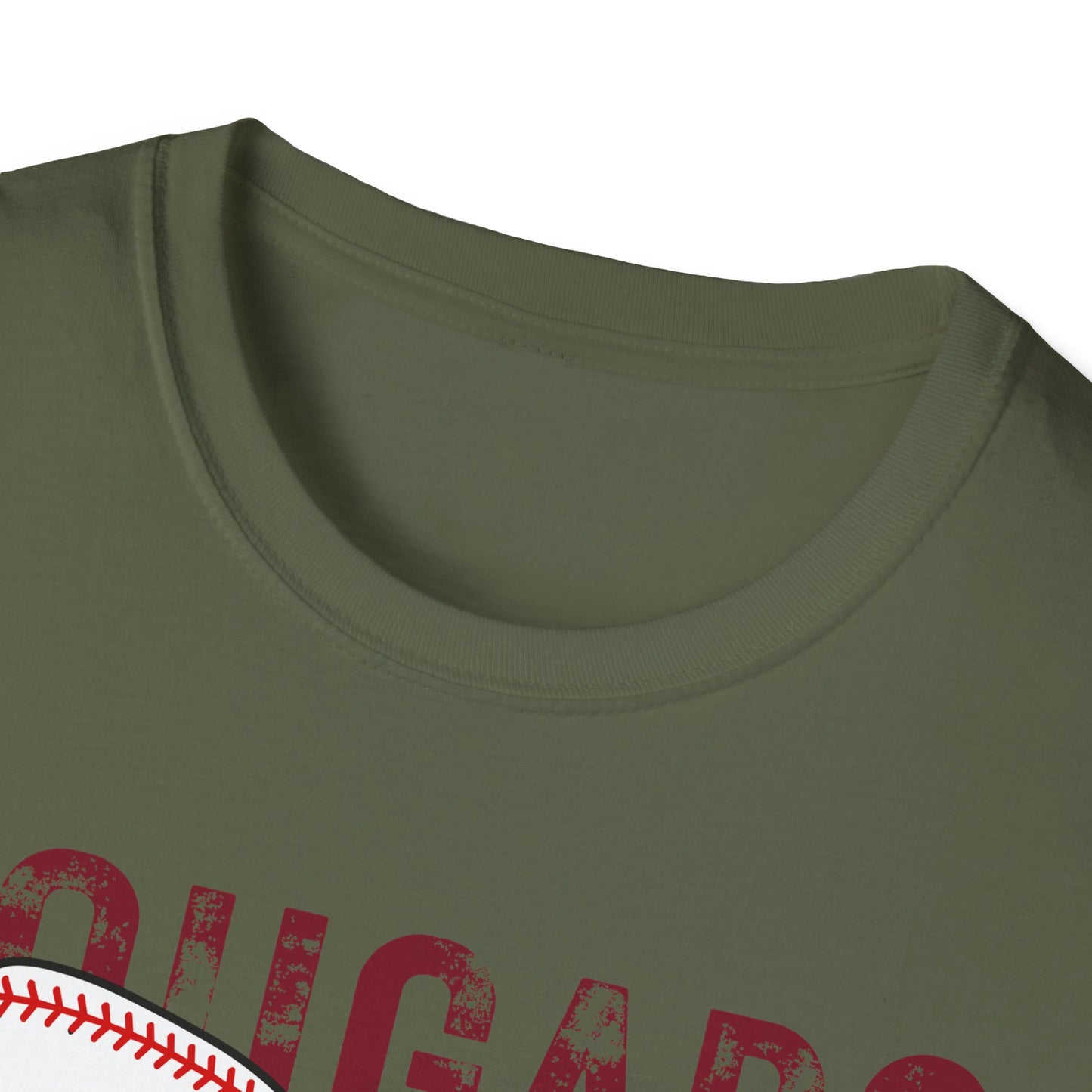 Cougars Bow Baseball T-Shirt — Cheer Team Spirit Tee