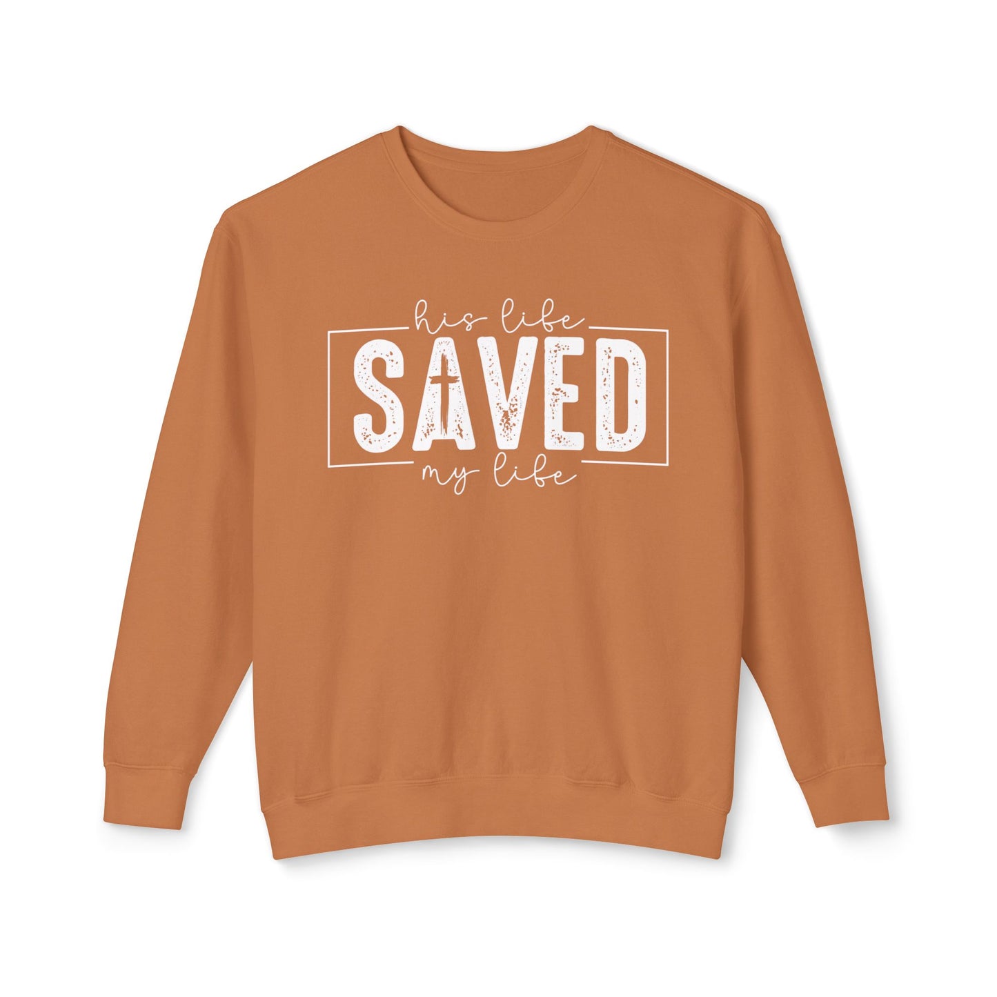 COMFORT COLORS - Saved By Grace Sweatshirt — Christian Inspirational Crewneck