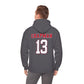 Twins Baseball Hoodie — Tipton County Team Logo & Custom Number (Chapman 13)