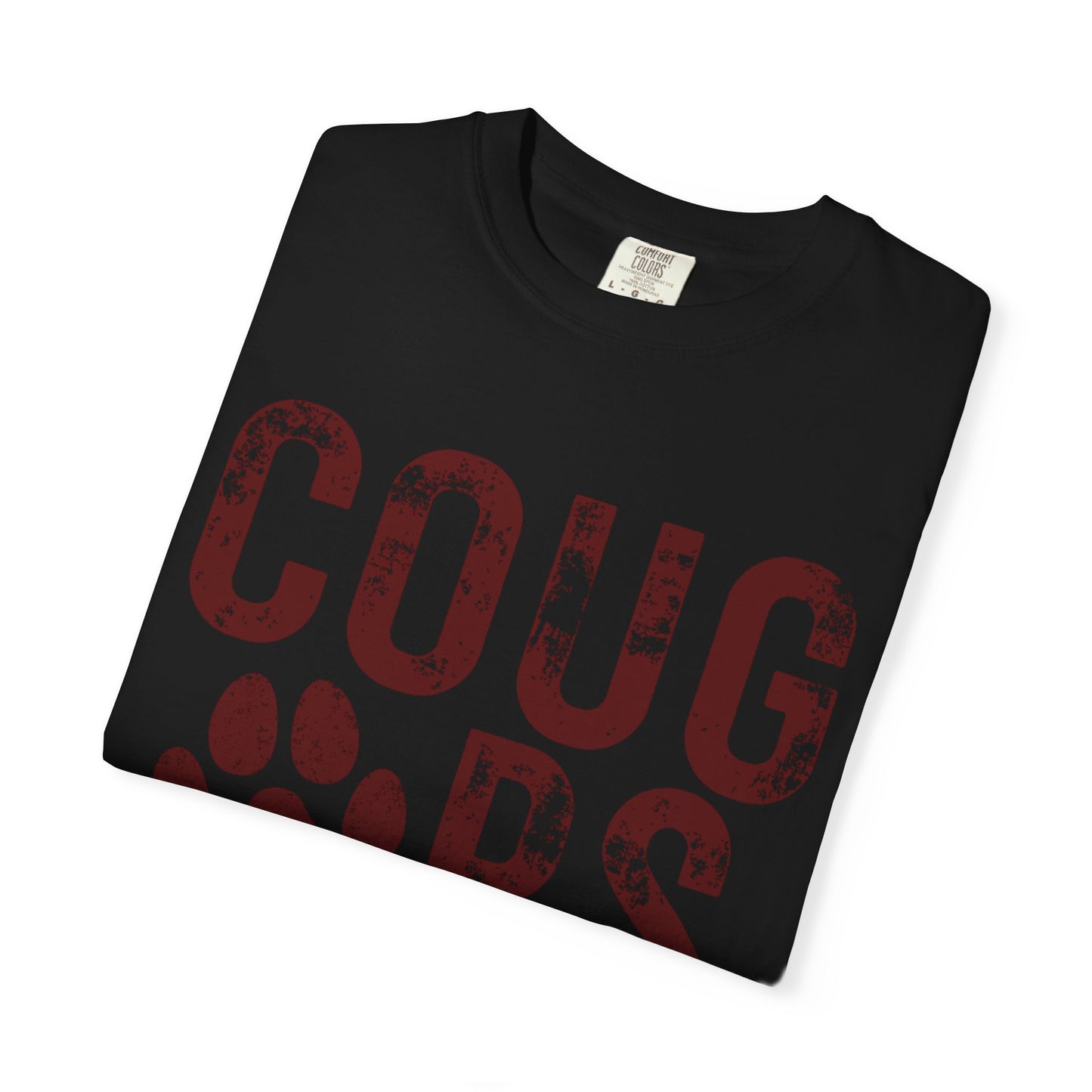 COMFORT COLORS - Cougars Distressed Paw T-Shirt