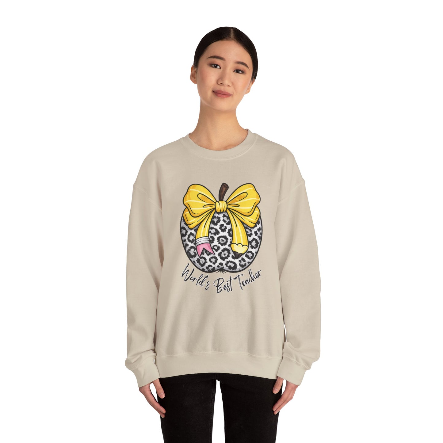 GILDAN - World's Best Teacher Unisex Heavy Blend™ Crewneck Sweatshirt