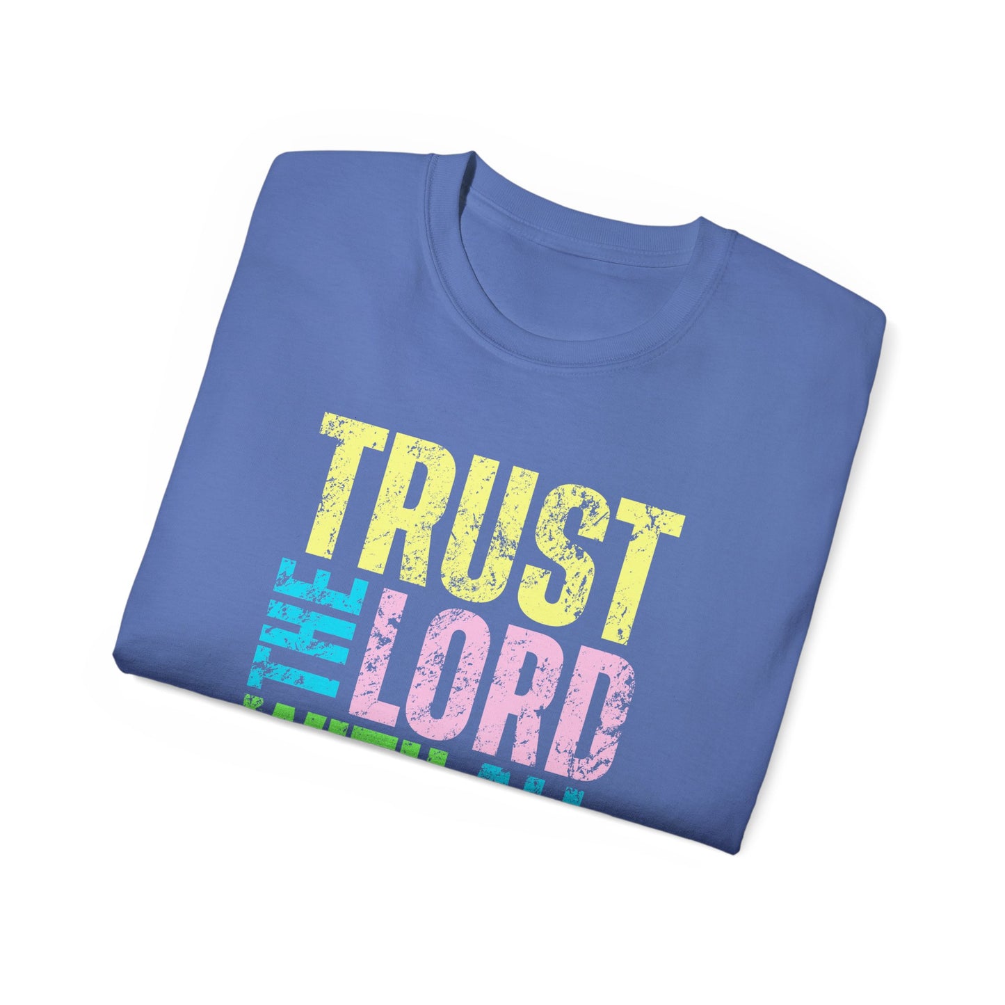 Christian T-Shirt - "Trust the Lord With All Your Heart" Colorful Faith Tee