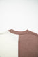 Coffee Mix Texture Colorblock Knit Baggy Sweater