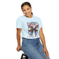 COMFORT OLORS - Patriotic America Bow T-Shirt — "America 1776 Land of the Free" Fourth of July Tee