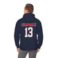 Twins Baseball Hoodie — Tipton County Team Logo & Custom Number (Chapman 13)