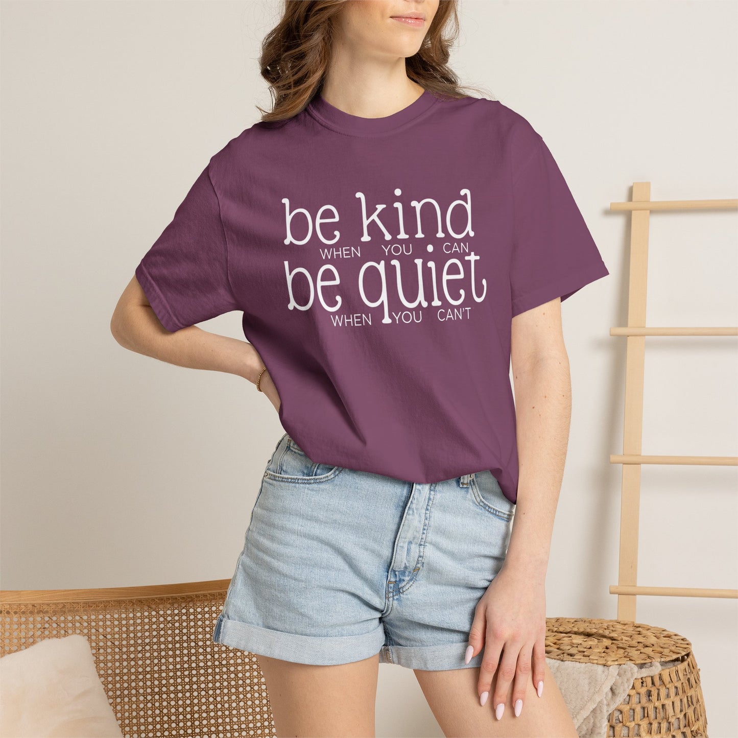 COMFORT COLORS - Garment-Dyed T-Shirt — Soft Vintage White Crew Tee