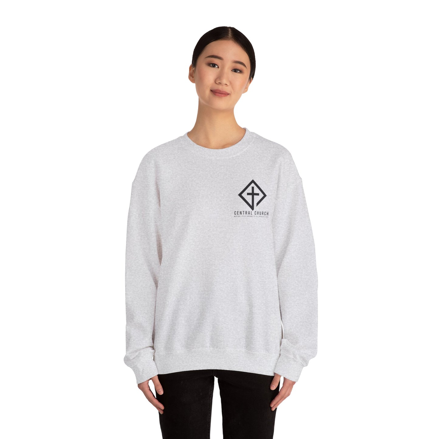 CENTRAL BAPTIST BLACK FONT ADULT SWEATSHIRT