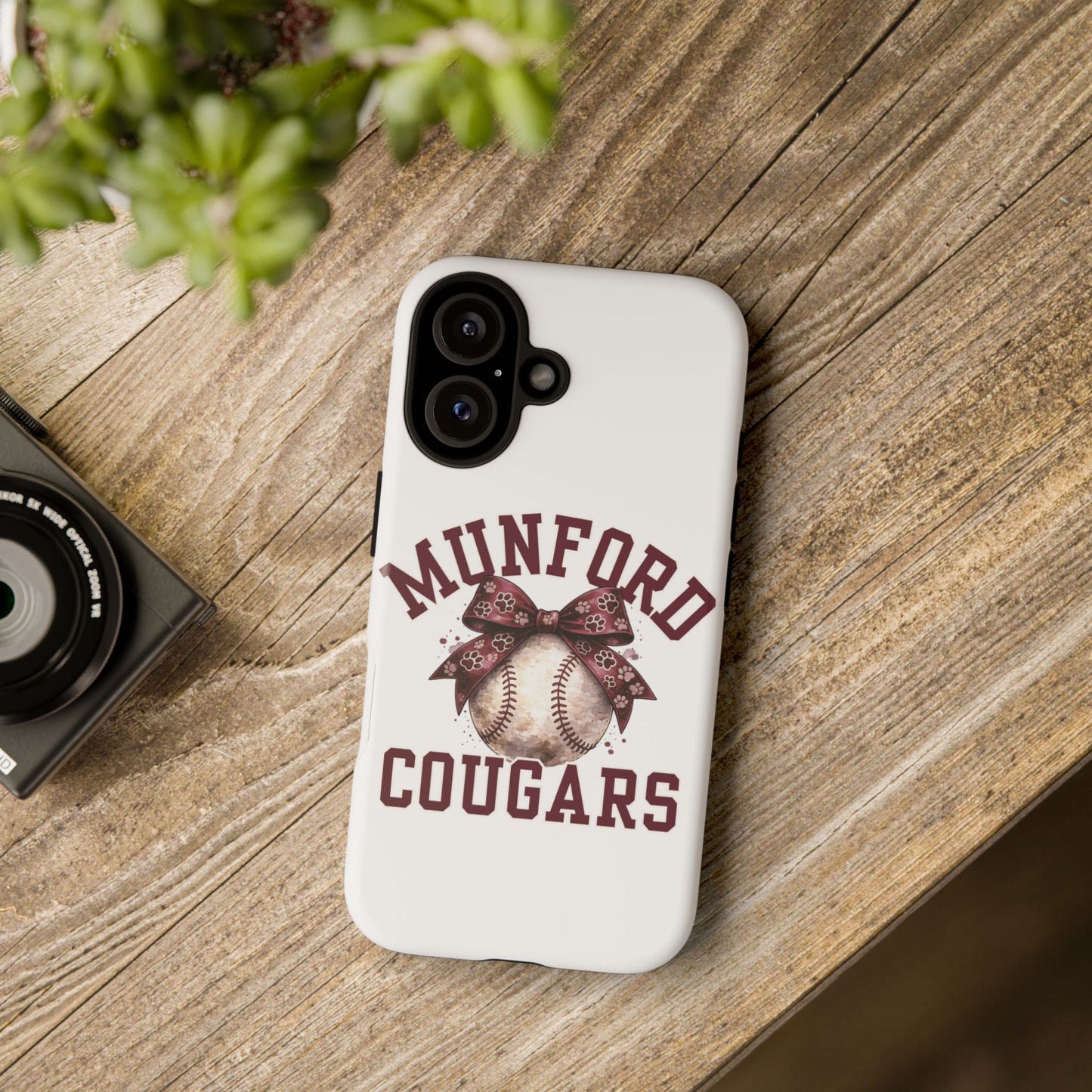 *** NEED TO PERSONALIZE THIS ? - DO NOT PURCHASE THIS ITEM - EMAIL ME @REFININGFAITHCOMPANY@GMAIL.COM - Munford Cougars Baseball Phone Case - Tough Cases Sports Team Phone Cover