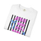 Jesus Made Her a Mama T-Shirt — Christian Mom Tee (Pink & Blue Ribbon)