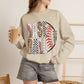GILDAN - Baseball Leopard Print Crewneck Sweatshirt