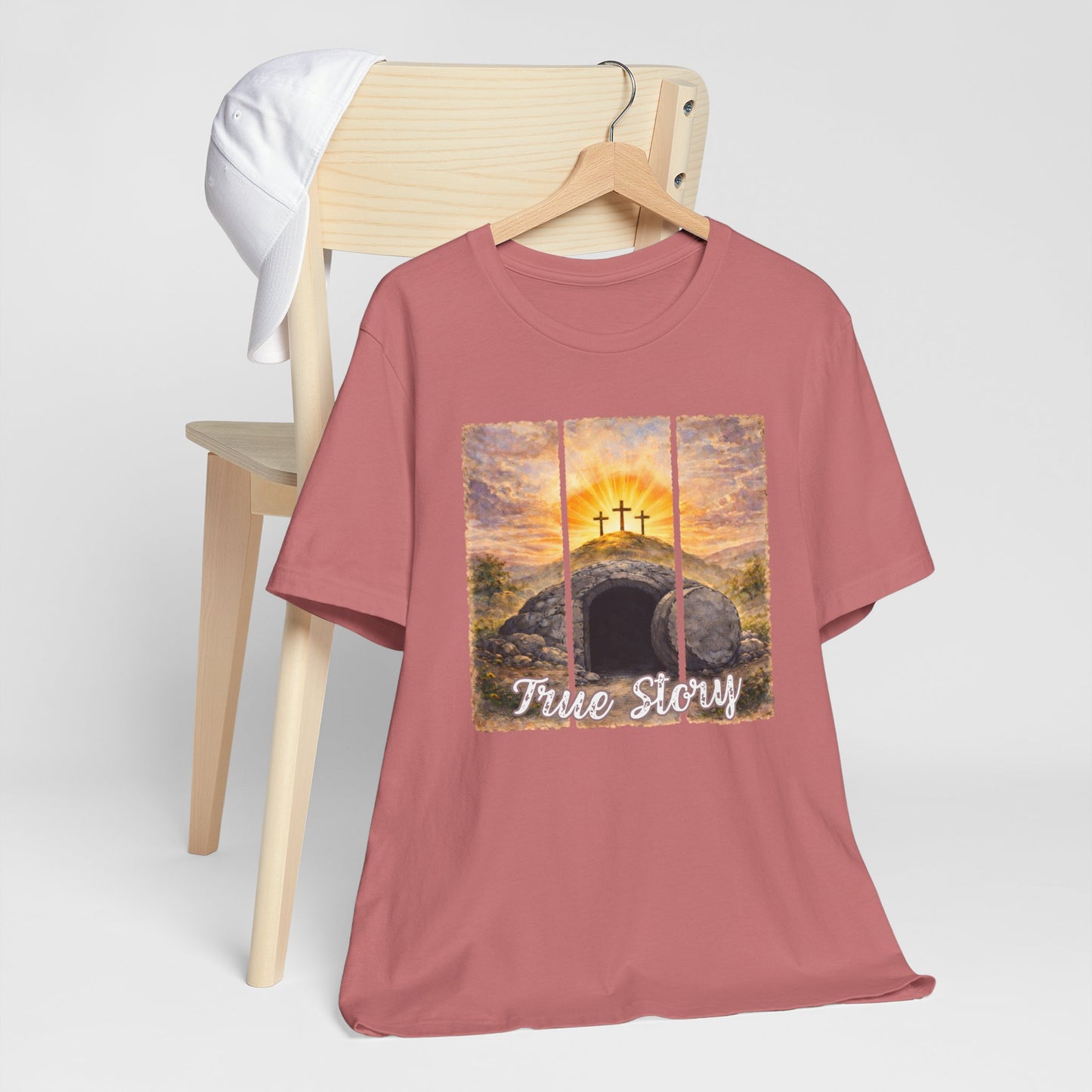 Bella Canvas- True Story Easter T-Shirt — Christian Crosses & Empty Tomb Graphic Tee