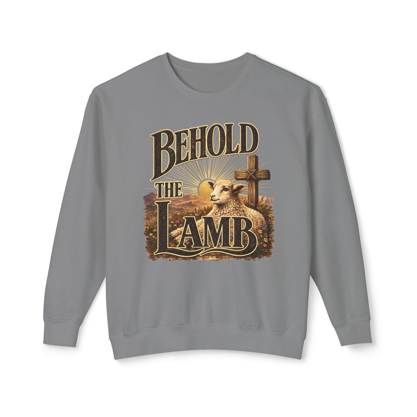 COMFORT COLORS - Behold the Lamb Sweatshirt — Christian Easter Crewneck