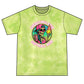 Overstimulated Softball Mom Tie-Dye Tee — Neon Crystal Green