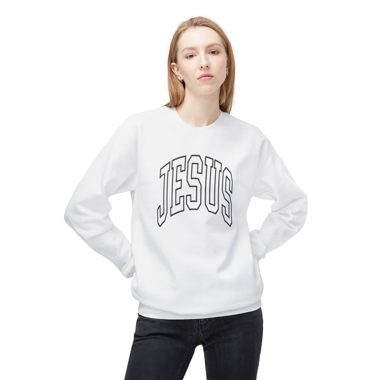 Jesus Arch Logo Sweatshirt — Christian Crewneck Pullover