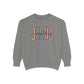 COMFORT COLORS - Jesus Floral Graphic Sweatshirt — Retro Pastel Faith Pullover
