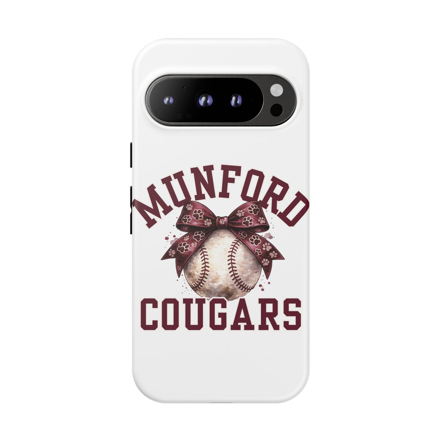 *** NEED TO PERSONALIZE THIS ? - DO NOT PURCHASE THIS ITEM - EMAIL ME @REFININGFAITHCOMPANY@GMAIL.COM - Munford Cougars Baseball Phone Case - Tough Cases Sports Team Phone Cover