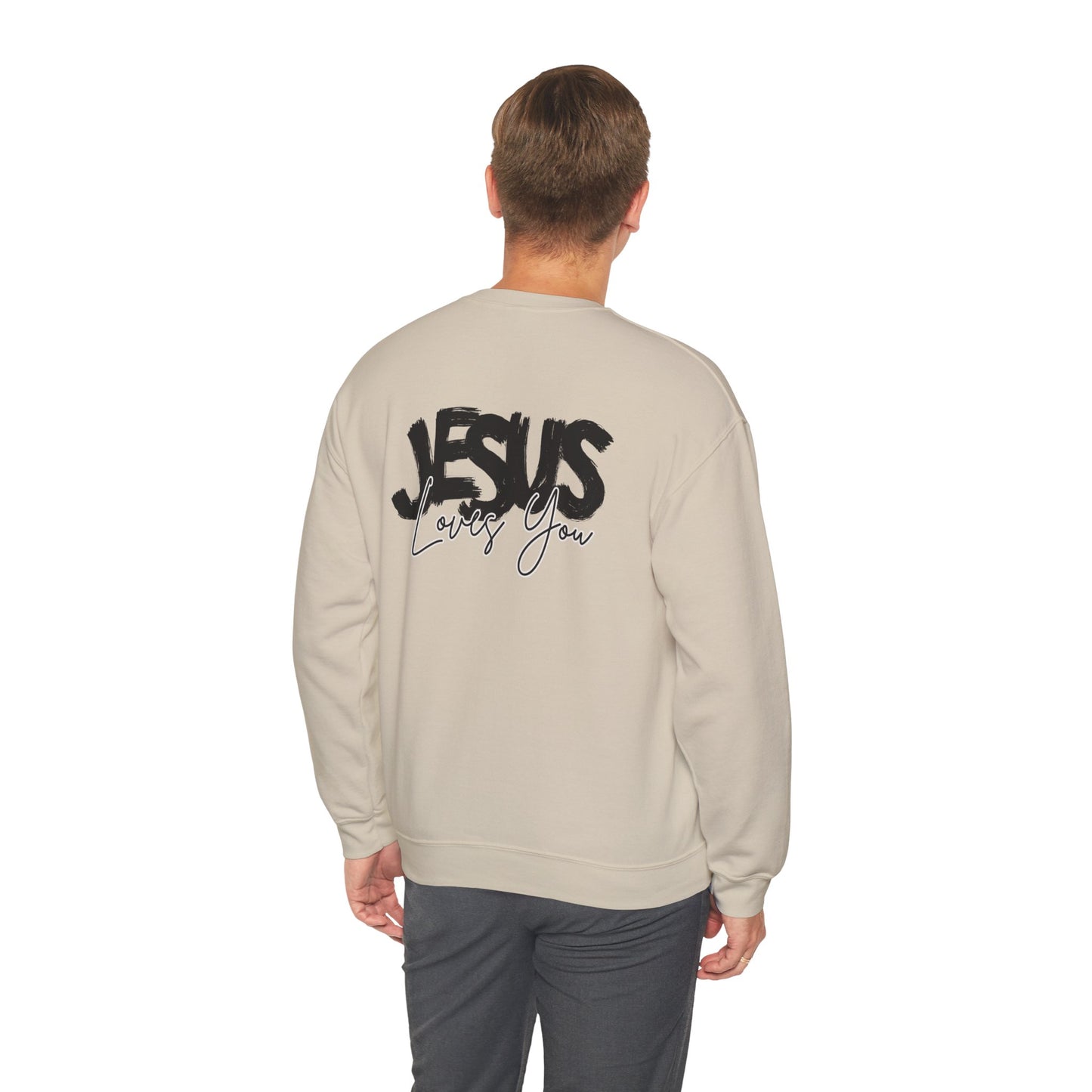 JESUS LOVES YOU NEUTRAL ADULT SWEATSHIRT
