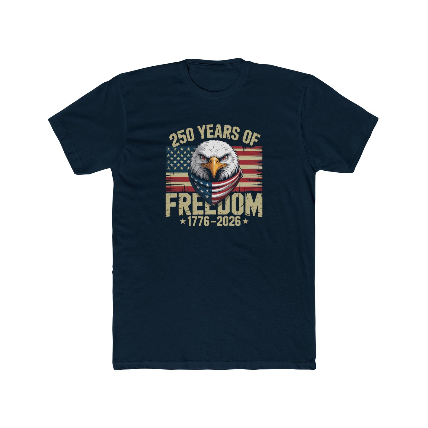 GILDAN - 250 Years of Freedom T-Shirt — 1776–2026 American Flag Eagle Patriotic Tee