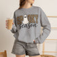 GILDAN - Spooky Season Sweatshirt — Leopard Print Ghost Halloween Crewneck