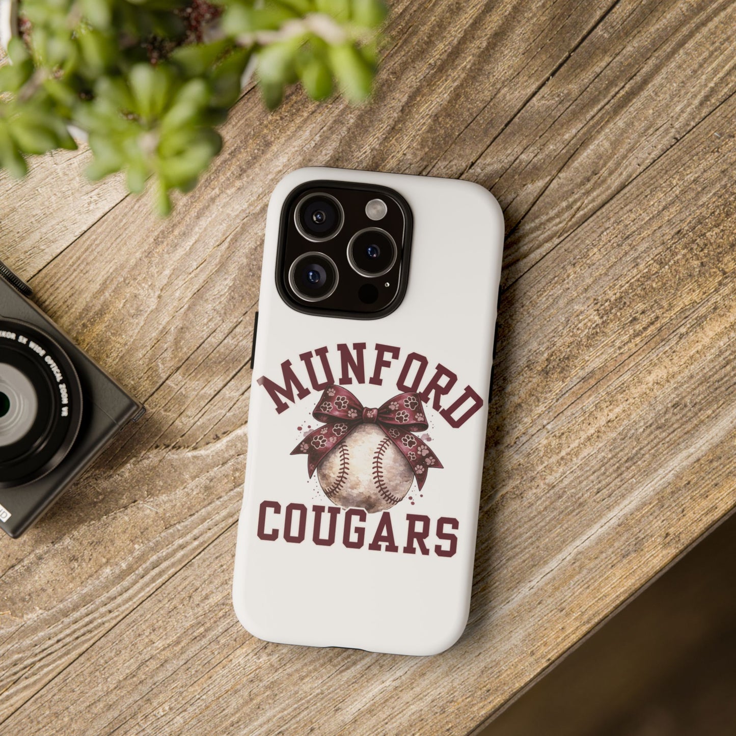 *** NEED TO PERSONALIZE THIS ? - DO NOT PURCHASE THIS ITEM - EMAIL ME @REFININGFAITHCOMPANY@GMAIL.COM - Munford Cougars Baseball Phone Case - Tough Cases Sports Team Phone Cover