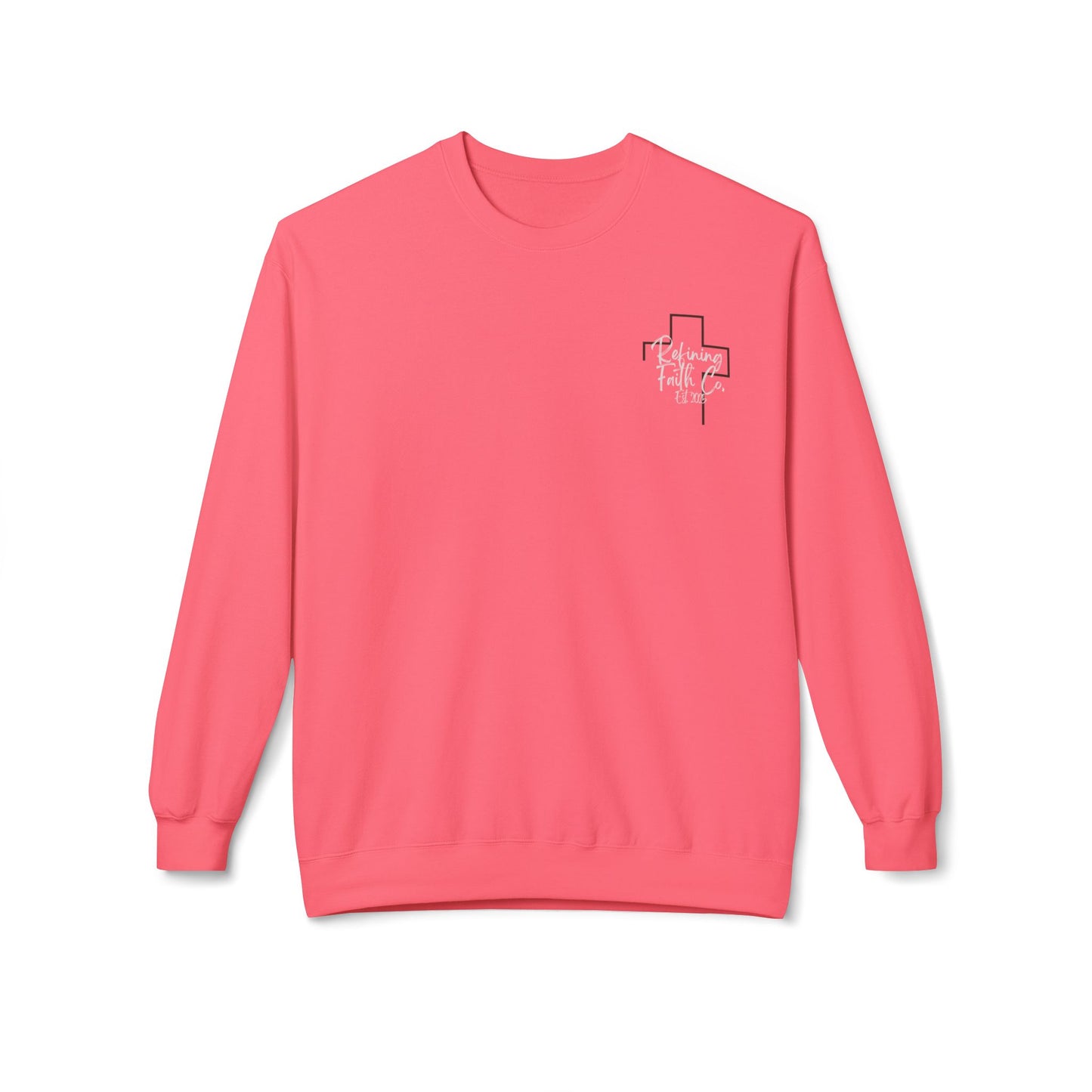 Christian Sweatshirt — Jesus Carrying Cross Crewneck (Faith Over Fear)
