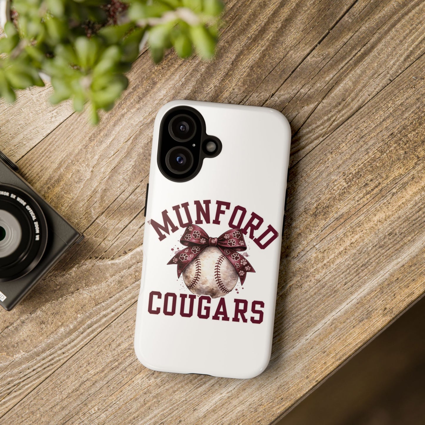 *** NEED TO PERSONALIZE THIS ? - DO NOT PURCHASE THIS ITEM - EMAIL ME @REFININGFAITHCOMPANY@GMAIL.COM - Munford Cougars Baseball Phone Case - Tough Cases Sports Team Phone Cover