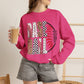 GILDAN - Baseball Leopard Print Crewneck Sweatshirt