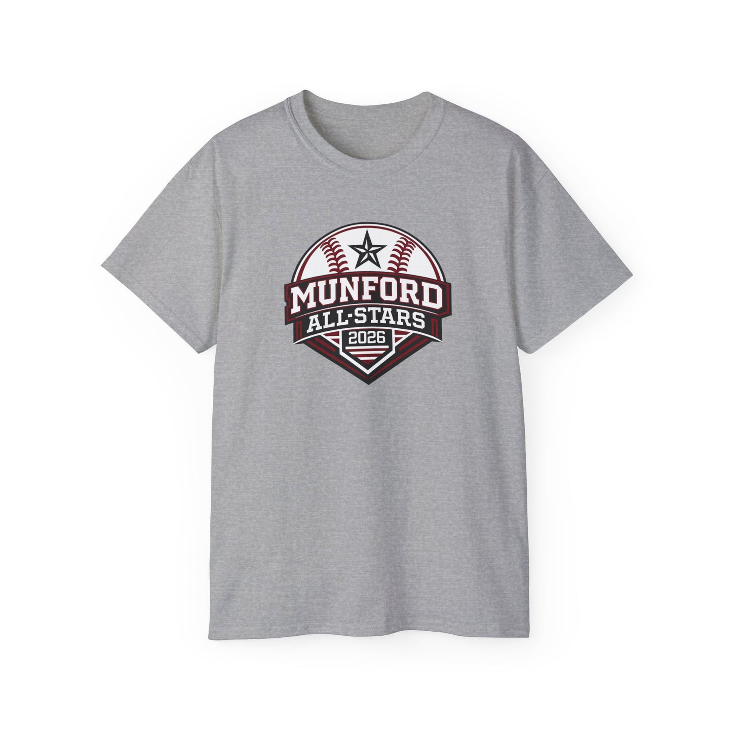 Munford All-Stars 2026 Baseball Team Tee — Personalized 'Jett 2' Back Number