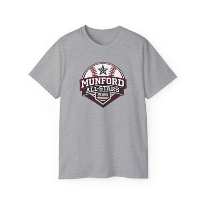 Munford All-Stars 2026 Baseball Team Tee — Personalized 'Jett 2' Back Number