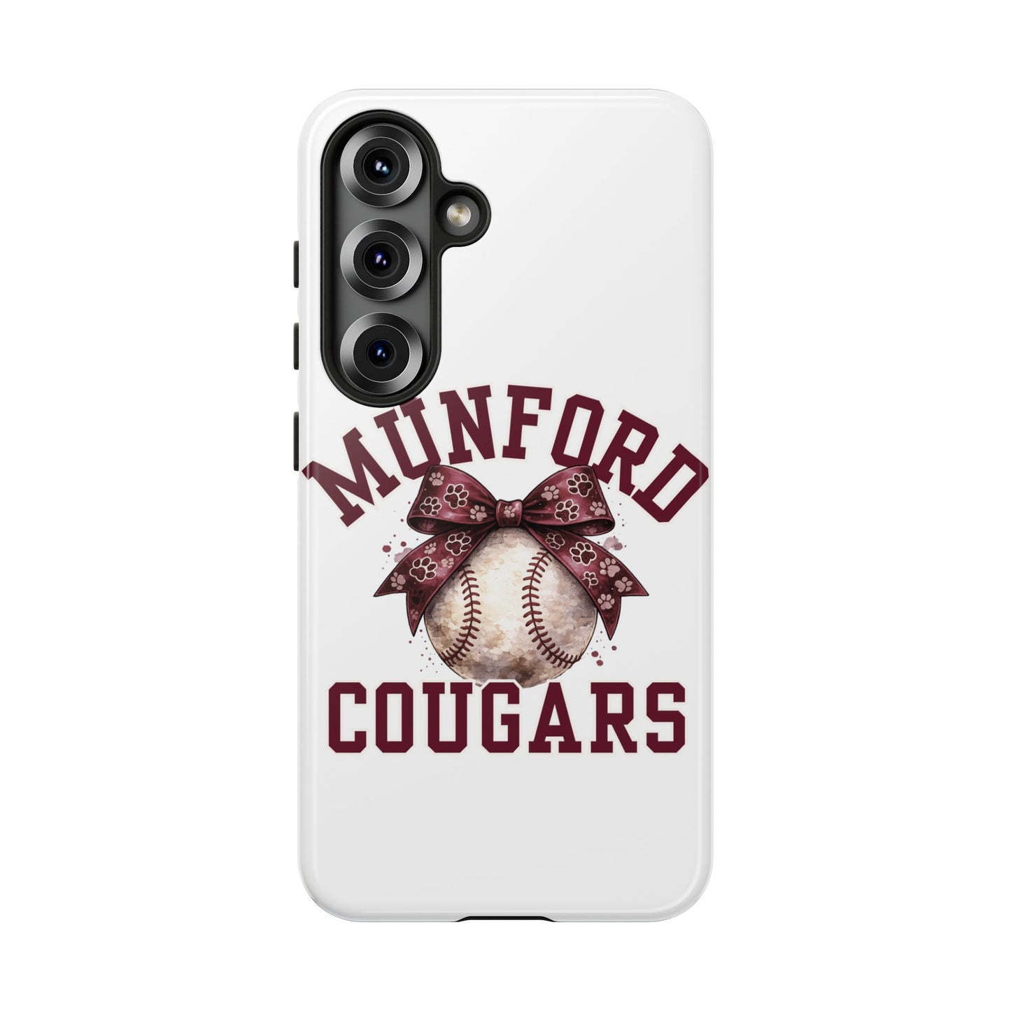 *** NEED TO PERSONALIZE THIS ? - DO NOT PURCHASE THIS ITEM - EMAIL ME @REFININGFAITHCOMPANY@GMAIL.COM - Munford Cougars Baseball Phone Case - Tough Cases Sports Team Phone Cover