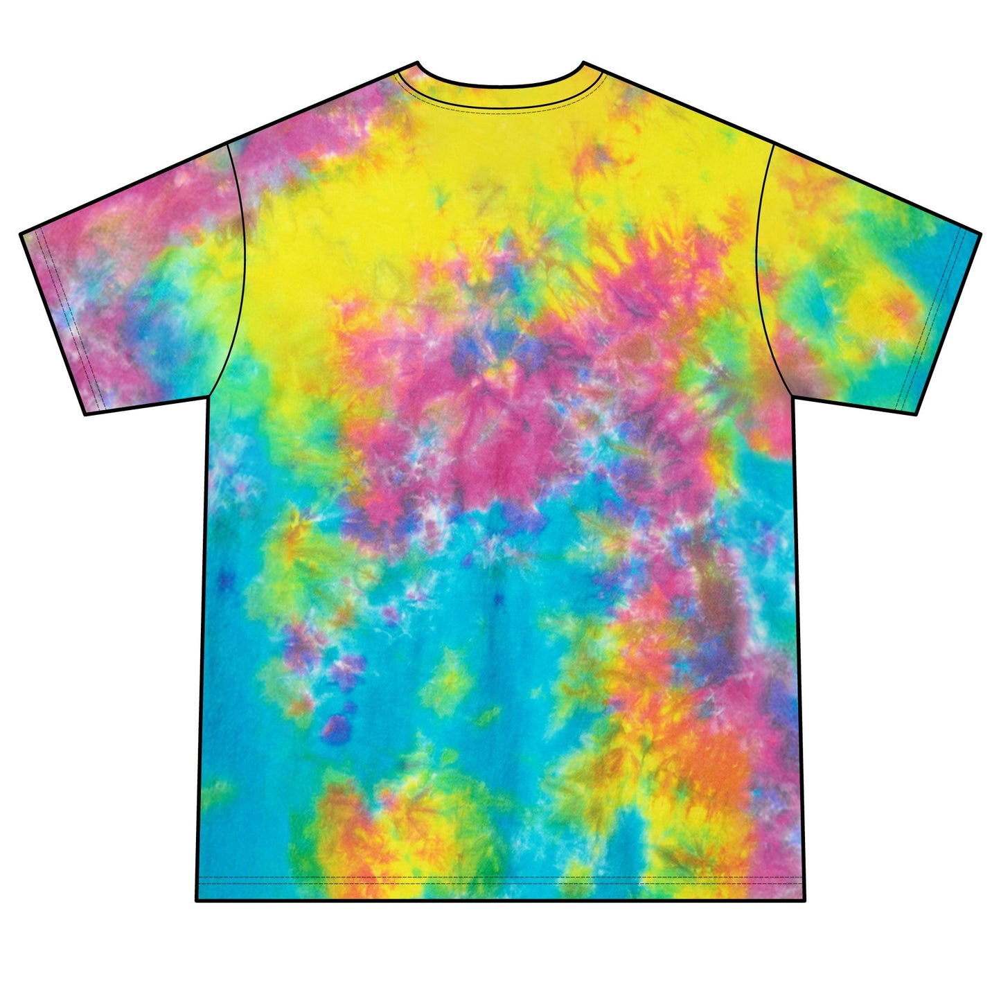 Chicks Tie-Dye Tee — Yellow Bow Graphic Soft Cotton Shirt