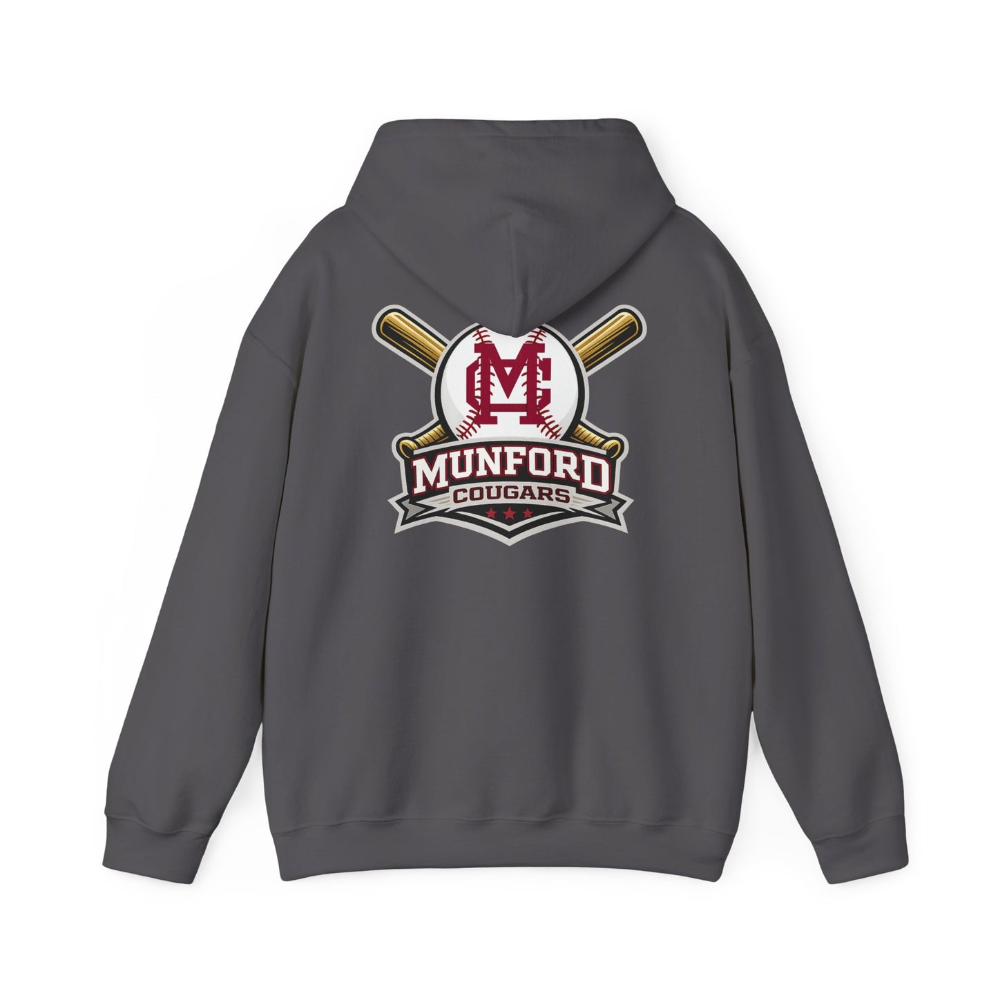 Munford Cougars Baseball Adult Hoodie | Munford M Logo Sweatshirt