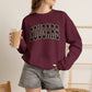 GILDAN - Cougars Crewneck Sweatshirt — BLACK LETTERS LEOPARD OUTLINE - Vintage Collegiate Team Pullover