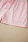 Sky Blue Exposed Seam Detail Polka Dot Loose Tee Drawstring Shorts Set