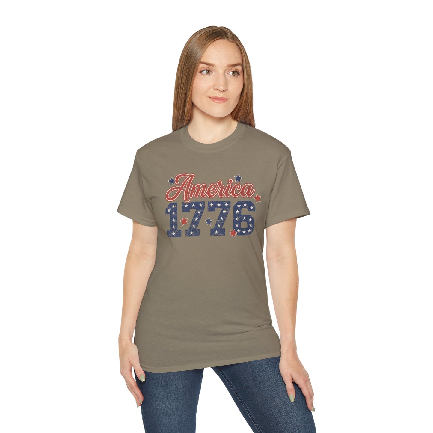 America 1776 Patriotic T-Shirt — Fourth of July USA Stars & Stripes Tee