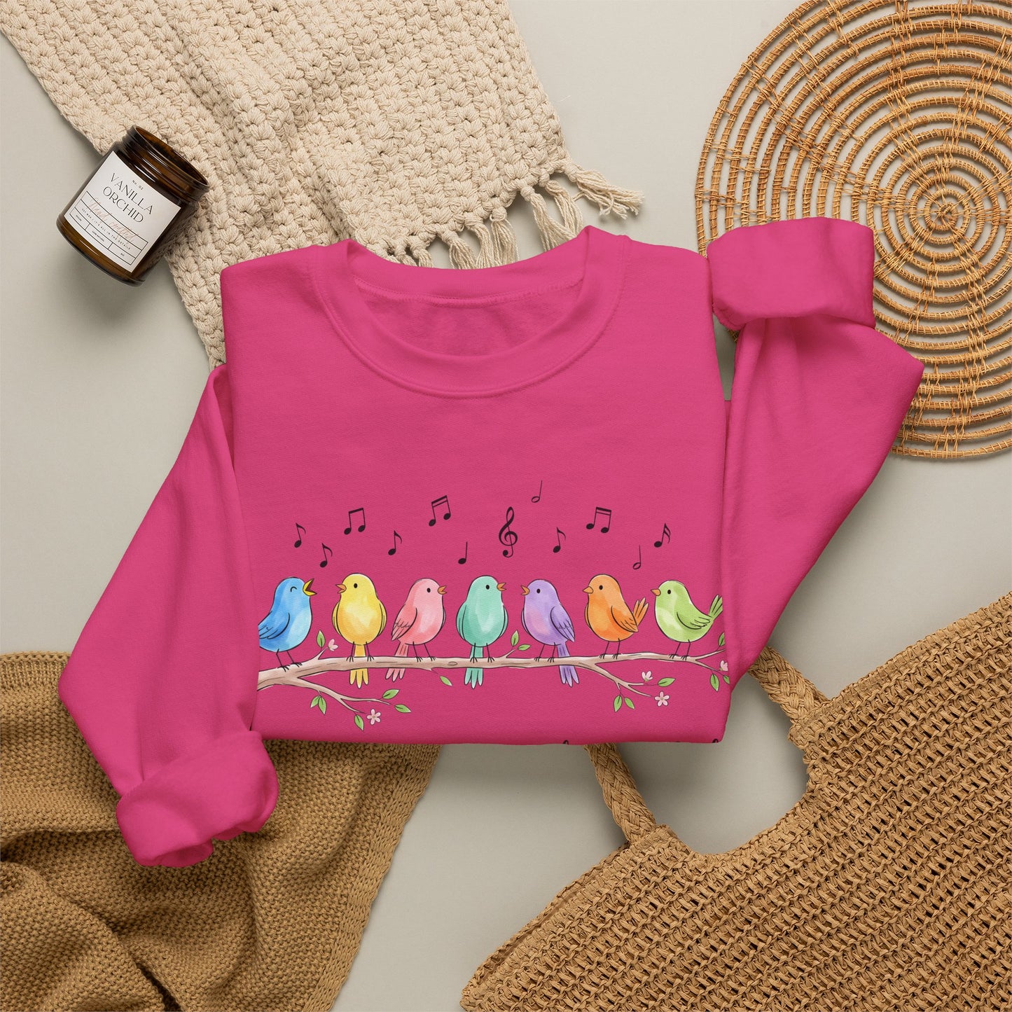 GILDAN - Psalm 89:1 Birds Crewneck Sweatshirt — I Will Sing of the Goodness of God Christian Sweatshirt