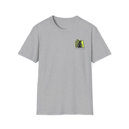 Midsouth Chicks Softball T-Shirt — Neon Green Softball Bow Design