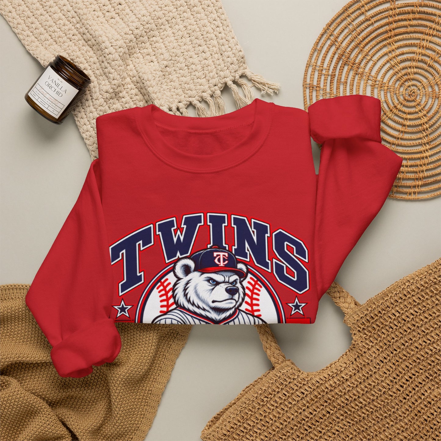 Twins Tipton County Baseball Crewneck Sweatshirt – Est. 2028 Vintage Mascot