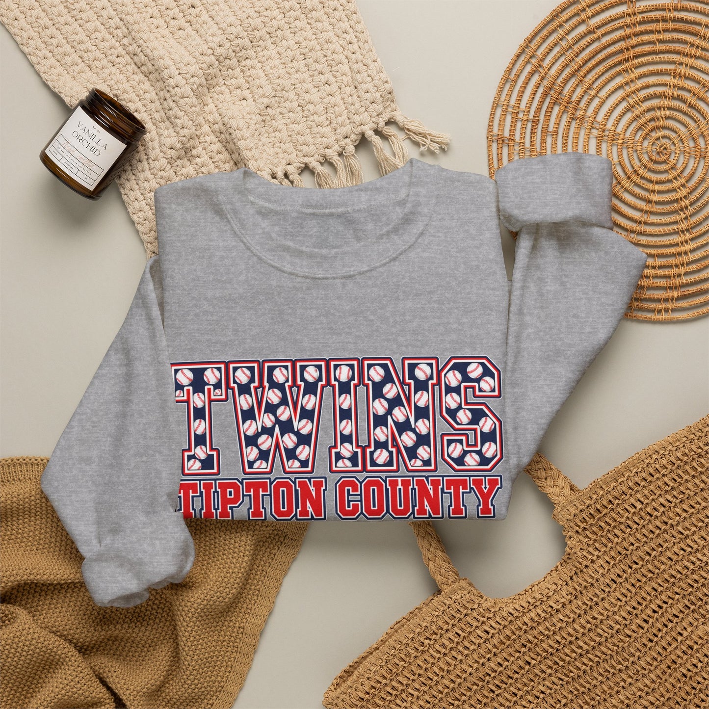 GILDAN - Twins Tipton County Crewneck Sweatshirt — Retro Collegiate Sports Pullover
