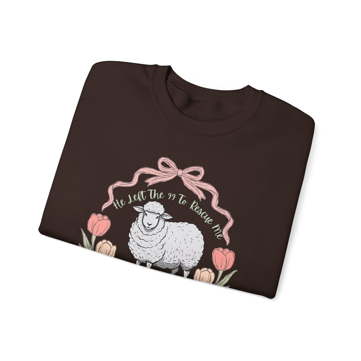 HE LEFT THE 99 WITH RIBBON FRAME ADULT SWEATSHIRT - FRONT AND BACK PRINT