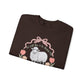 HE LEFT THE 99 WITH RIBBON FRAME ADULT SWEATSHIRT - FRONT AND BACK PRINT