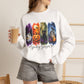 GILDAN - Spooky Season Halloween Crewneck Sweatshirt — Ghost, Jack-O'-Lantern & Black Cat Design