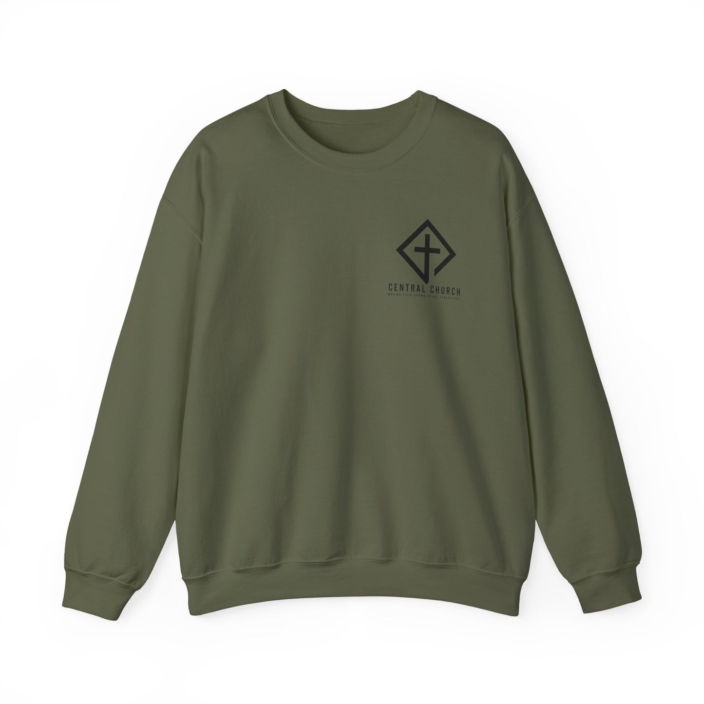 CENTRAL BAPTIST BLACK FONT ADULT SWEATSHIRT