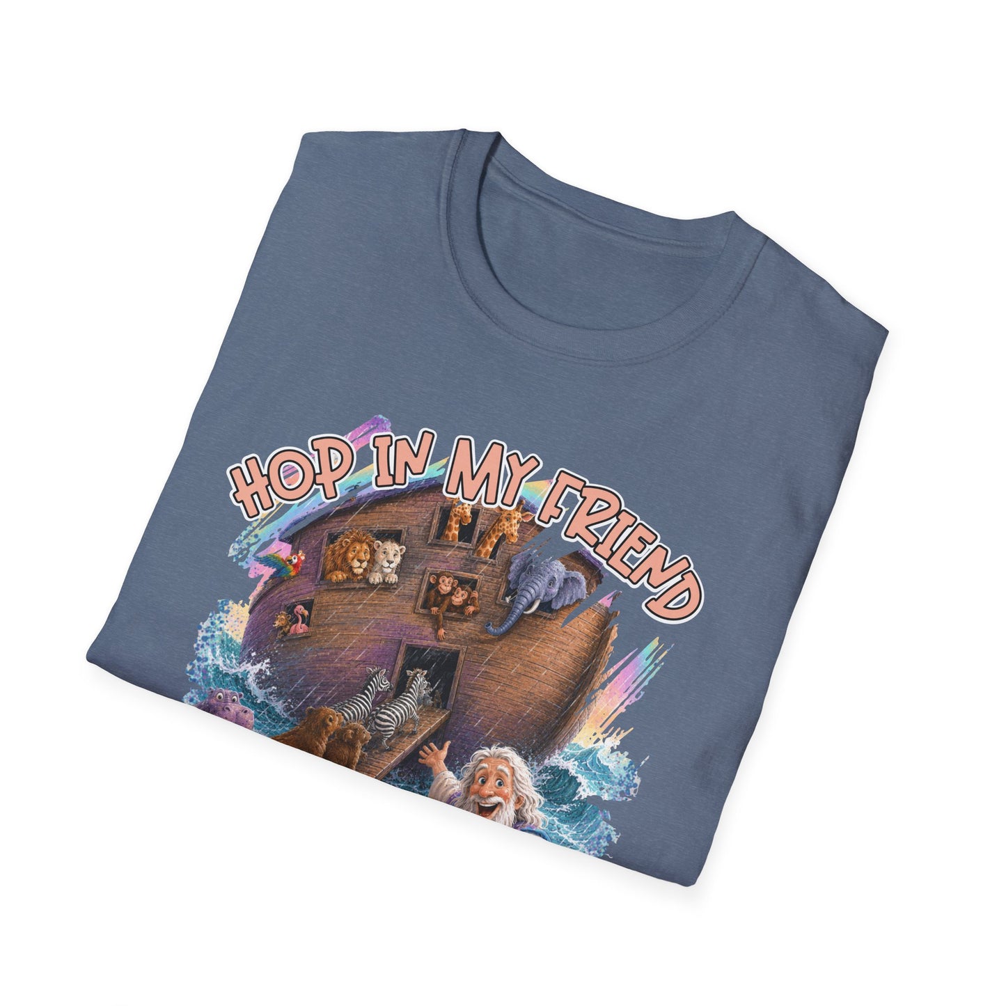 GILDAN - Hop In My Friend T-Shirt — Cute Noah’s Ark Animal Graphic Tee