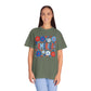 COMFORT COLORS - America Floral T-Shirt — Red, White & Blue Patriotic Tee