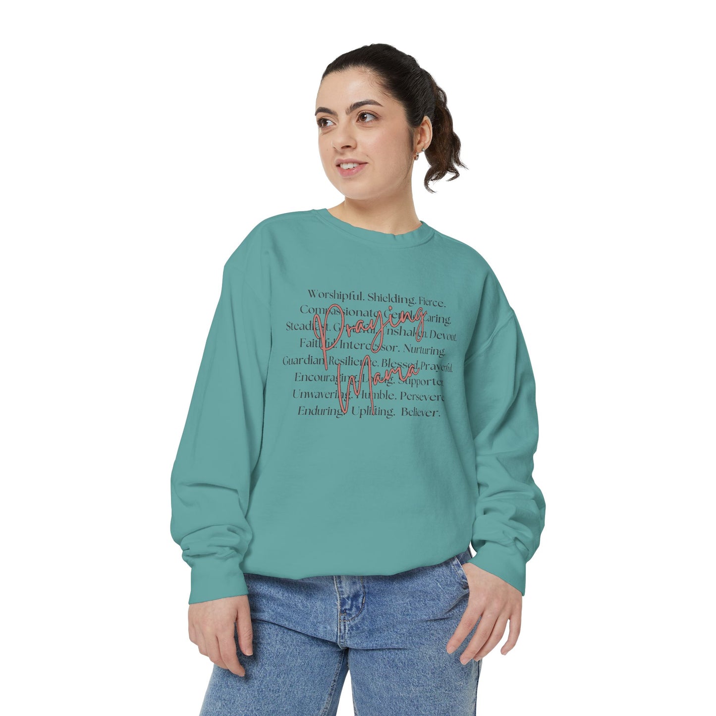 COMFORT COLORS - Peace Script Sweatshirt — Inspirational 'Peace' Typography Crewneck