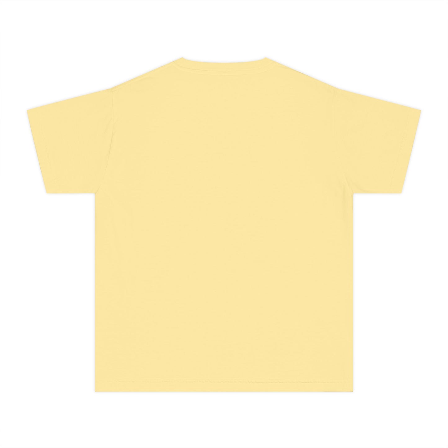 COMFORT COLORS - Easter Floral Bunny Youth Tee — 'Because He Lives'