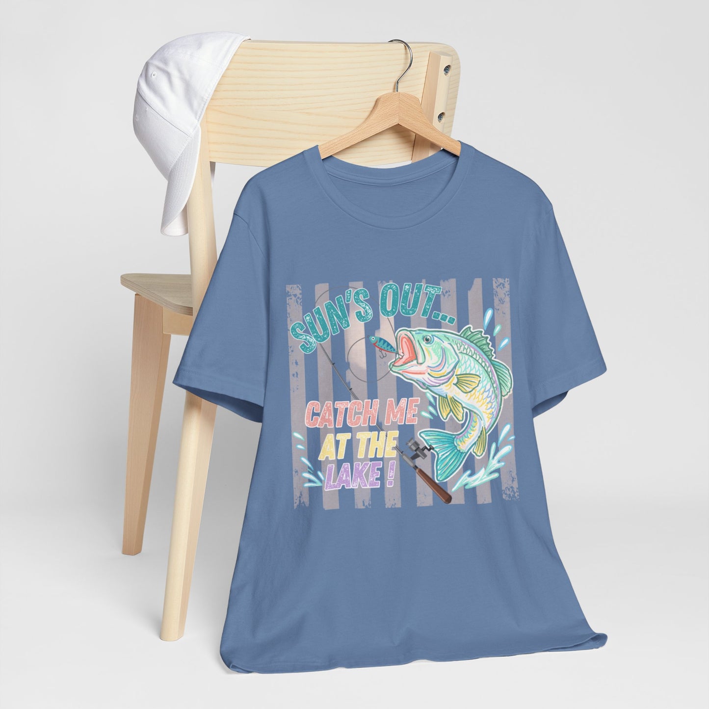 BELLA CANVAS - Sun's Out Catch Me at the Lake T-Shirt — Bass Fishing Summer Tee